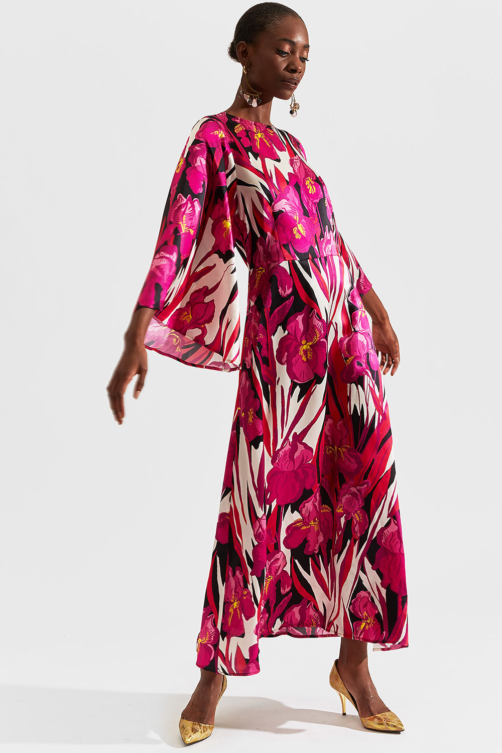 Sorella Iris Raso Mortellato Silk Dress – Tiffany Boutique Cyprus
