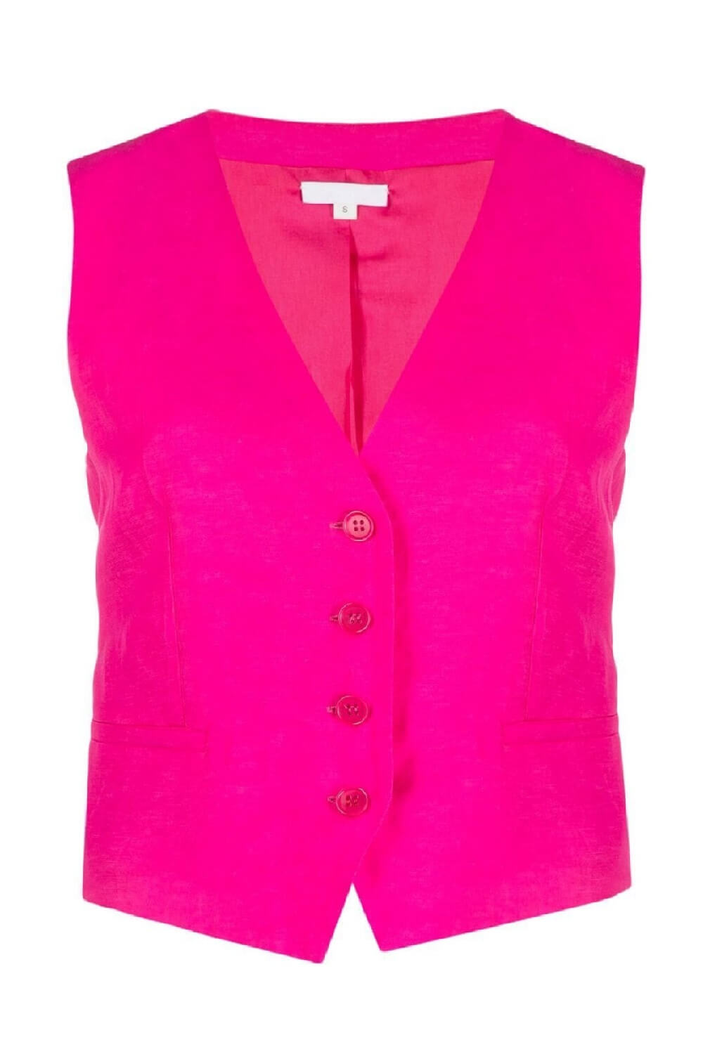 Button-Front V-Neck Waistcoat – Tiffany Boutique Cyprus