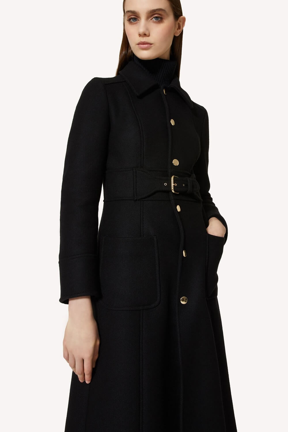 Long Fitted Wool-Cashmere Coat – Tiffany Boutique Cyprus